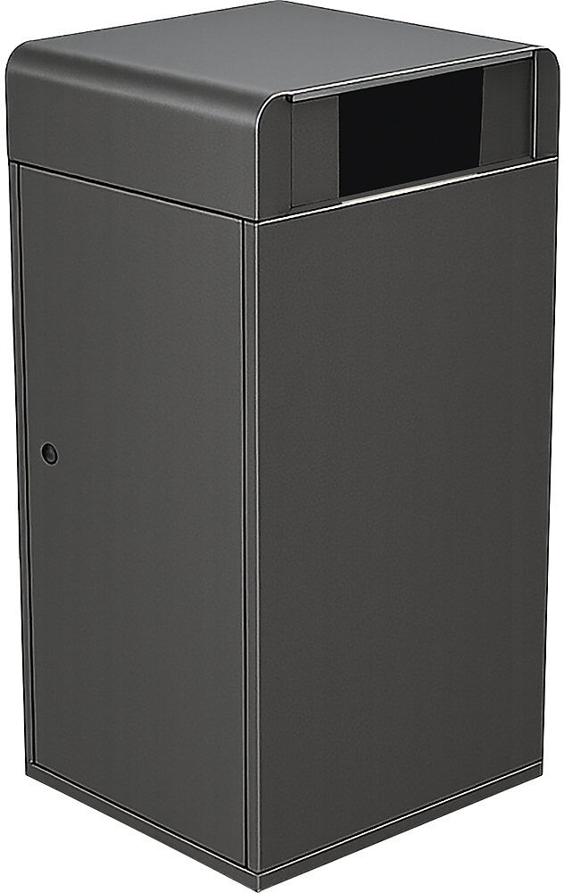 kaiserkraft Mülltonneneinhausung, eisenglimmer, für Volumen 120 l