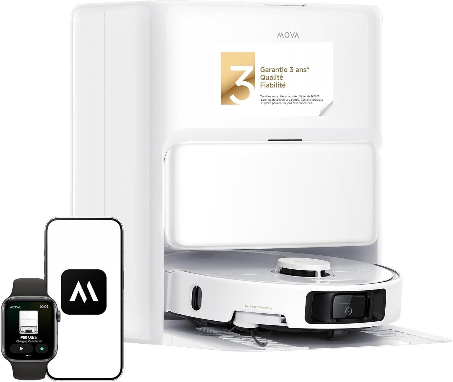 Mova P50 Ultra Robotstofzuiger met Oplaadstation - Wit