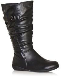 Wide Width Women's Tall Scrunch Boot by Cloudwalkers in Black (Size 9 W)