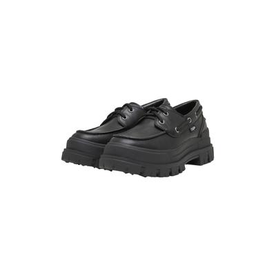 Loafer BUFFALO "Buffalo ASPHA BOAT", Damen, Gr. 39, schwarz, Polyurethan, Schuhe Loafer