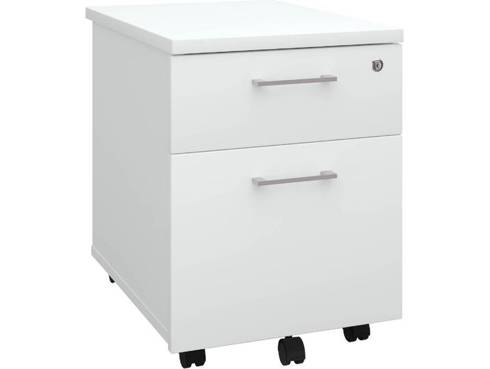 Caisson mobile bois ECLA 2 tiroirs blanc - Caissons mobiles - Bruneau