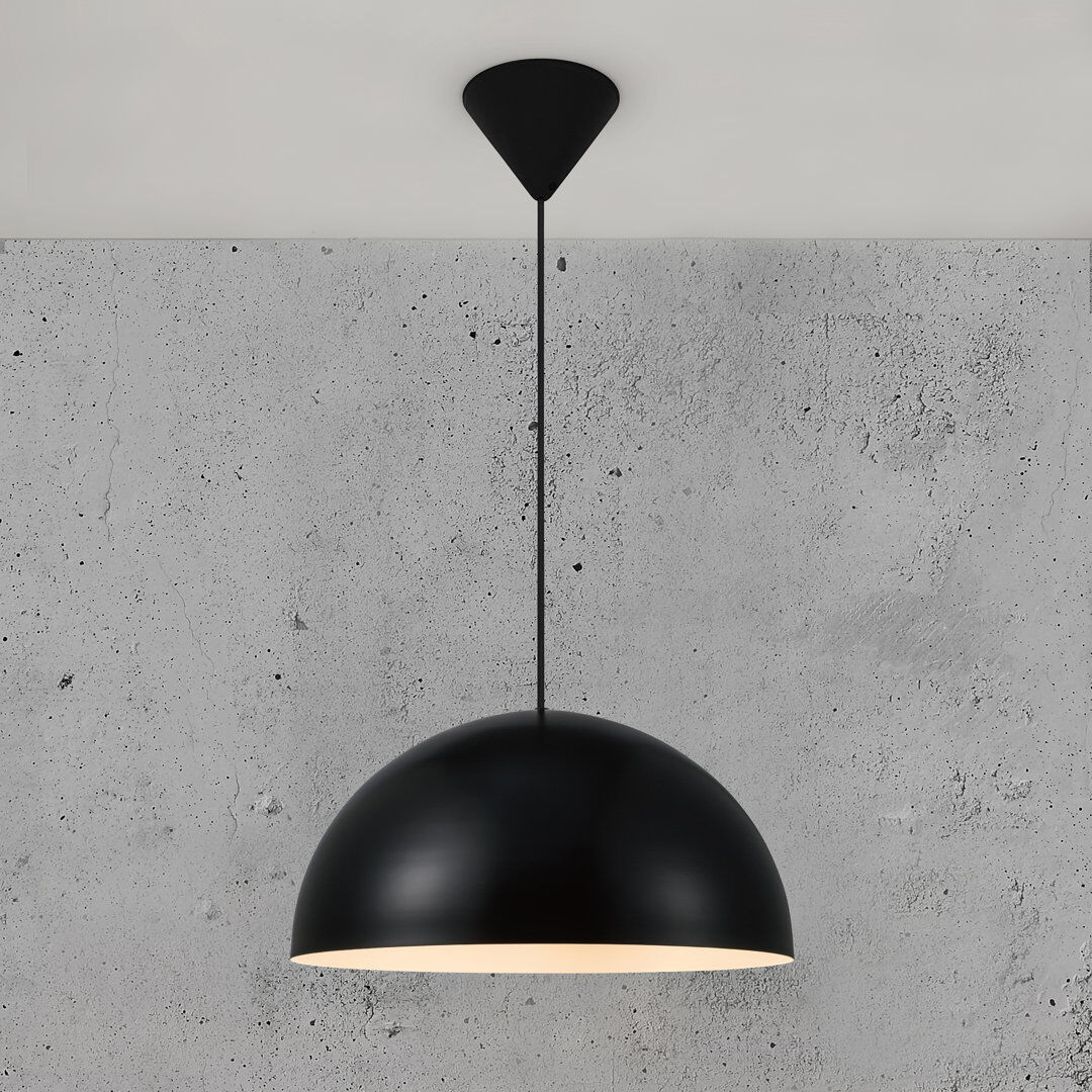 Nordlux Ellen 1 - Light Satin Black Single Pendant Black 200cm H x 40cm W x 40cm D