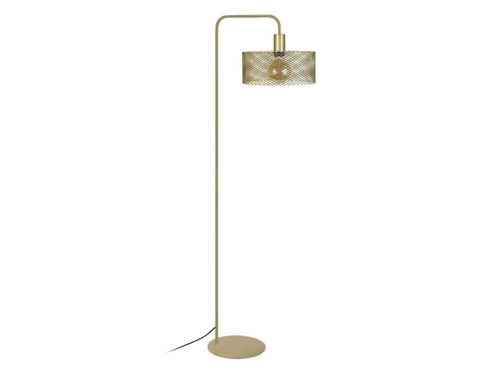 Lampadaire liseuse métal abat-jour or