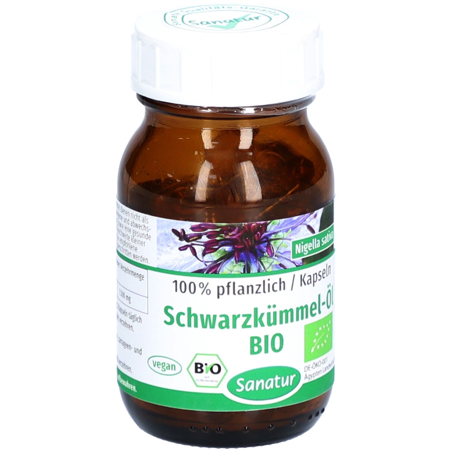Schwarzkümmelöl Bio 100% pflanzlich Kapseln 60 St