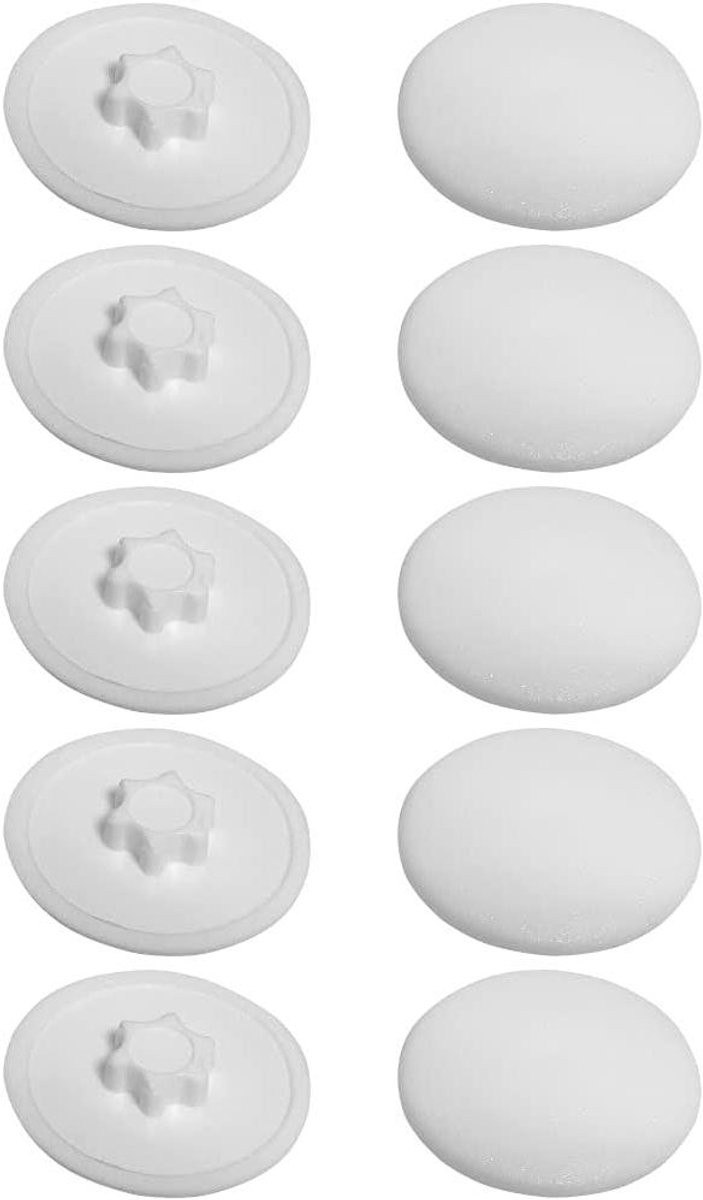 Wit Kunststof Schroefdoppen T15 12mm - Afdekkapjes voor Meubelbescherming