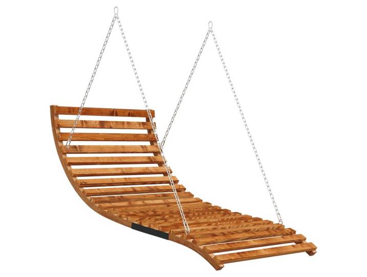 vidaXL Schaukelgestell, Bett-Schaukel Bugholz Massiv mit Teak-Finish 115x147x46 cm