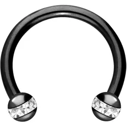 Chirurgenstahl Hufeisenring EPOXY-RING-KUGELN