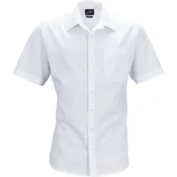 James & Nicholson Herren Popeline Business Hemd kurzarm JN644 white S