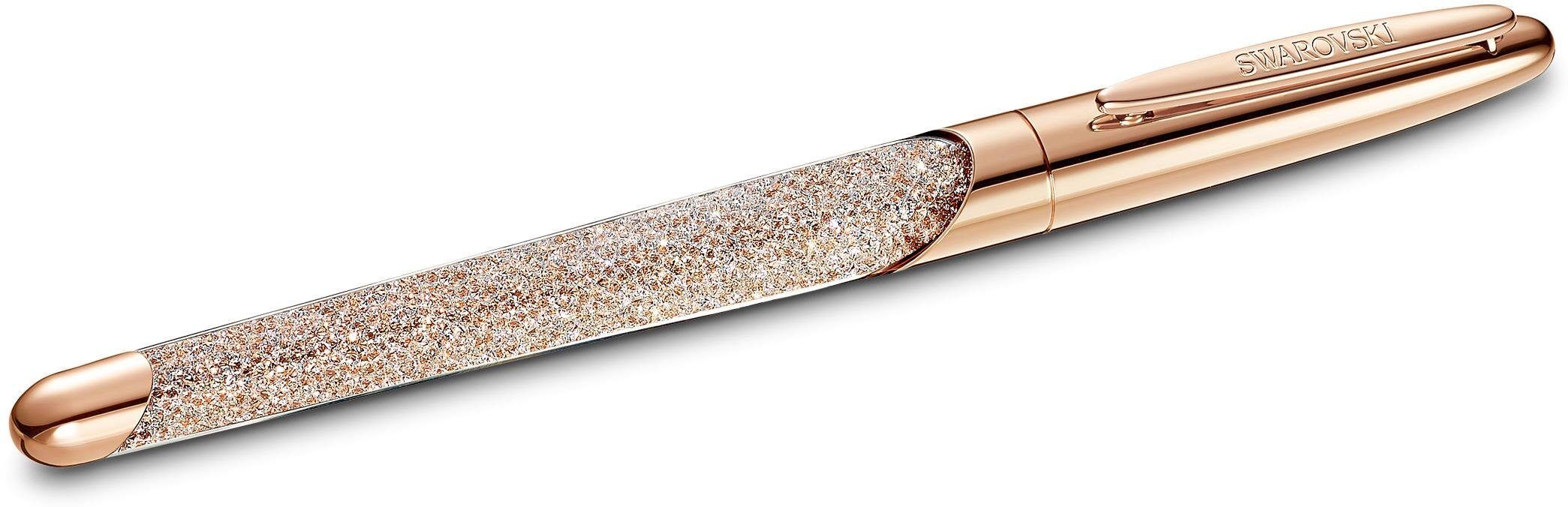Tintenroller SWAROVSKI "Crystalline Nova", rosa (roségoldfarben, rosé), Stifte, Kunststoff, Metall, mit Swarovski Kristallen