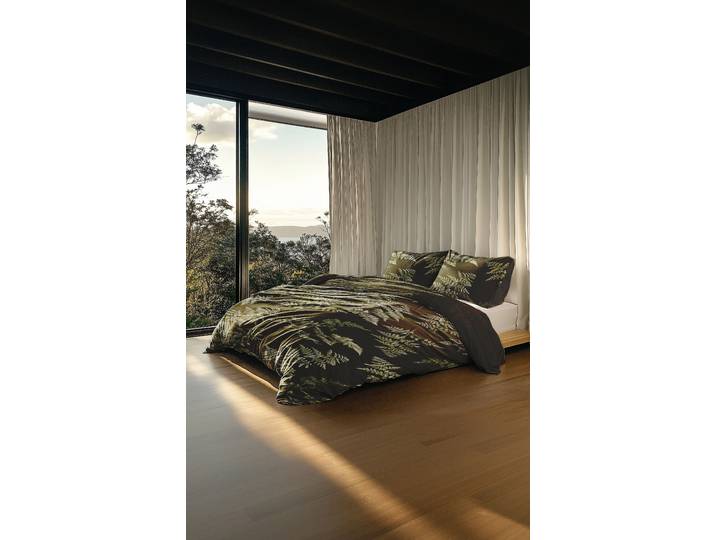 Mako-Satin-Bettwäsche Rua 260 x 260 cm + 2 Kissen 60 x 70 cm Grün