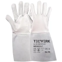 Tecwerk, Schutzhandschuhe, Schweisserhandschuhe Mexico Z Grösse 11 grau EN 388, EN 407, EN 12477 PSA-Kategorie II (11)