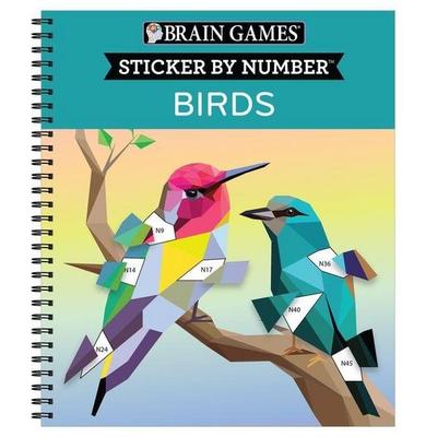 Brain Games - Sticker by Number: Birds, Taschenbuch von Publications International Ltd,Brain Games,New Seasons, Publications International, Ltd.,