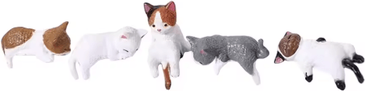 Inspire Picks Miniature Cat Figurine Decor Cute 3D Desk & Shelf Animal Ornament style C
