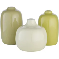 CEOLA Mini Vasen 3er-Set – Keramik Unikate Gelb