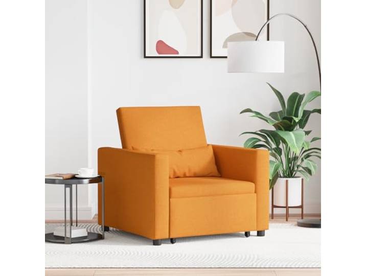 HEFZGDB 3-in-1 Einzelsofa-Bett wandelbar Dunkelgelb Dunkler Stoff ergonomischer Sessel mit Rädern und Armlehnen für Wohnzimmer Leseecke