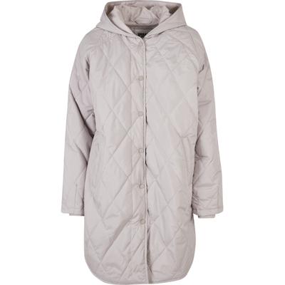 Allwetterjacke URBAN CLASSICS "Urban Classics Damen", Damen, Gr. M, beige (warmgrau), 100% Polyester, unifarben, oversize, ohne Ausschnitt, Jacken