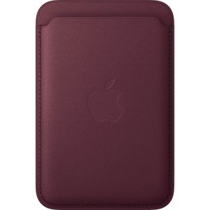 Apple Kreditkartenetui iPhone Feingewebe Wallet, Feintwill, für 3 Karten, burgunder, mit MagSafe