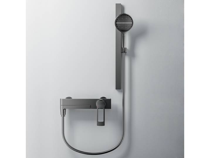 Robinets de baignoire-douche cascade noire, mitigeur de douche mural, robinets de bain-douche chaud et froid, BaRobinet Baignoire