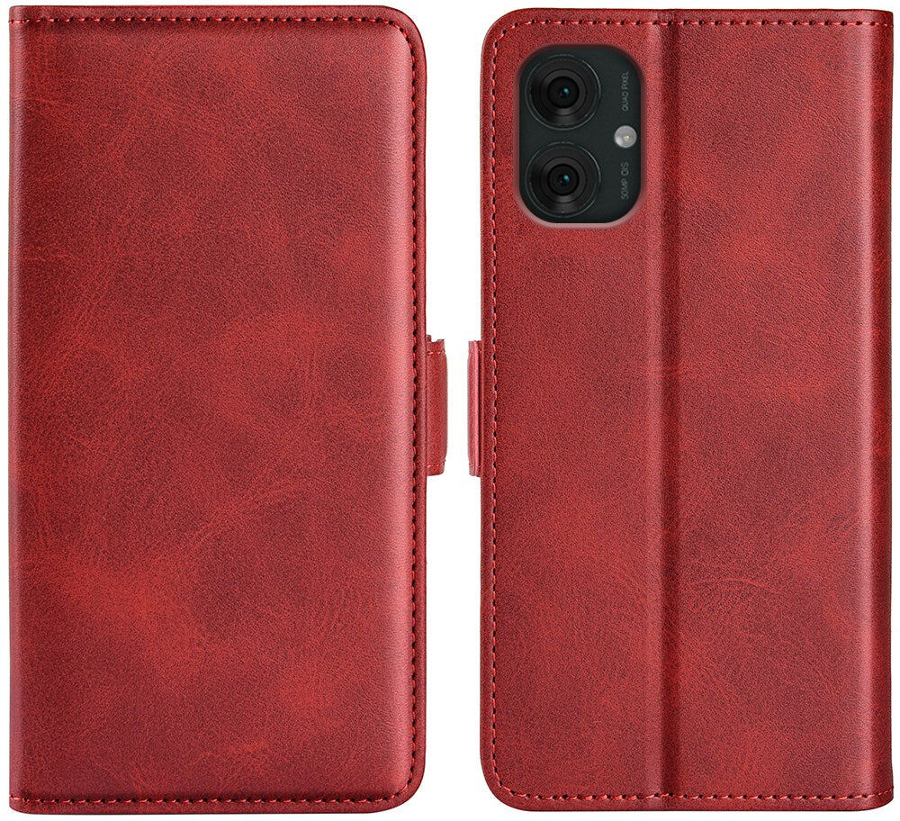 EIDERWOOD Motorola Moto G55 Wallet Flip Læder Cover m. Pung - Rød