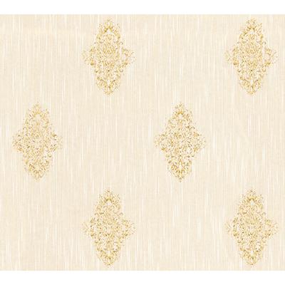 Textiltapete ARCHITECTS PAPER "Luxury wallpaper", gold (creme gold), B:0,53m L:10,05m, Viskose, Vlies, Tapeten, Textil Tapete Barock Metallic Effekt Tapeten Wohnzimmer Schlafzimmer