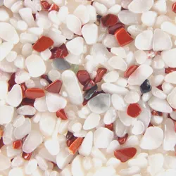 Terralith Edelsteinteppich Jaspis / Bianco 1 qm -innen-