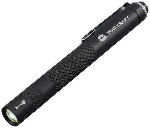 TOOLCRAFT TO-8985333 Penlight mit Gürtelclip batteriebetrieben 170lm Schwarz 33g