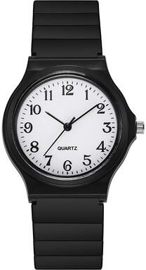USA Free Shipping Shop BrightTime Kids Analog Student Wrist Watch With Quartz Movement And Small Dial white