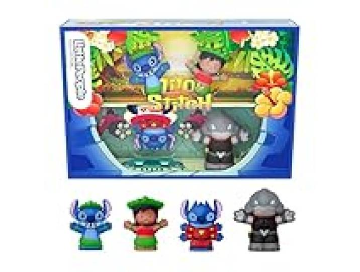 Little People Collector Coffret Disney Lilo & Stitch édition spéciale pour adultes et fans, 4 figurines dans un emballage à exposer, JFC77