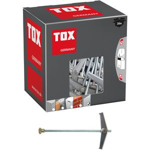 Tox Dübel 024100111, Federklappdübel Spagat M3, 12 x 85mm, Hohlraumdübel, 20 Stück