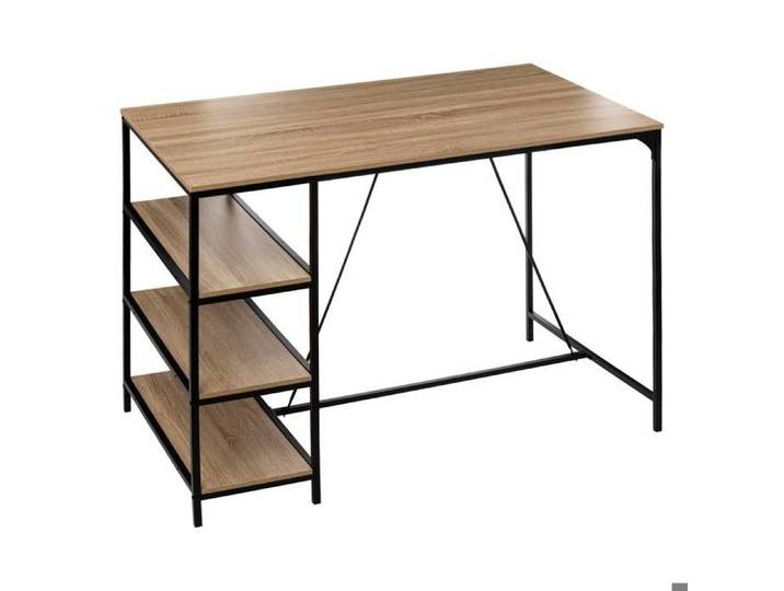 Table bar 3 étagères effet chêne naturel  Aliaj