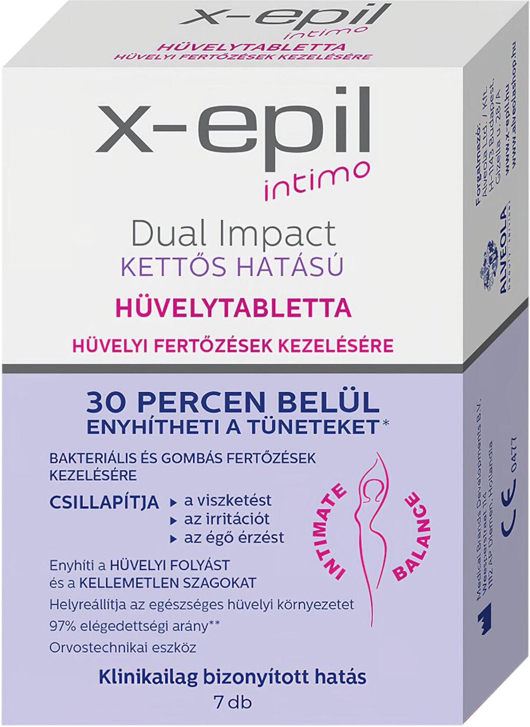 X-Epil Intimo Dual Impact - Dual Action Vaginal Tablets (7 pcs)