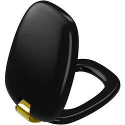 VitrA Plural WC-Sitz mit Absenkautomatik Duroplast Schwarz Matt/Gold,126-483-019 126-483-019