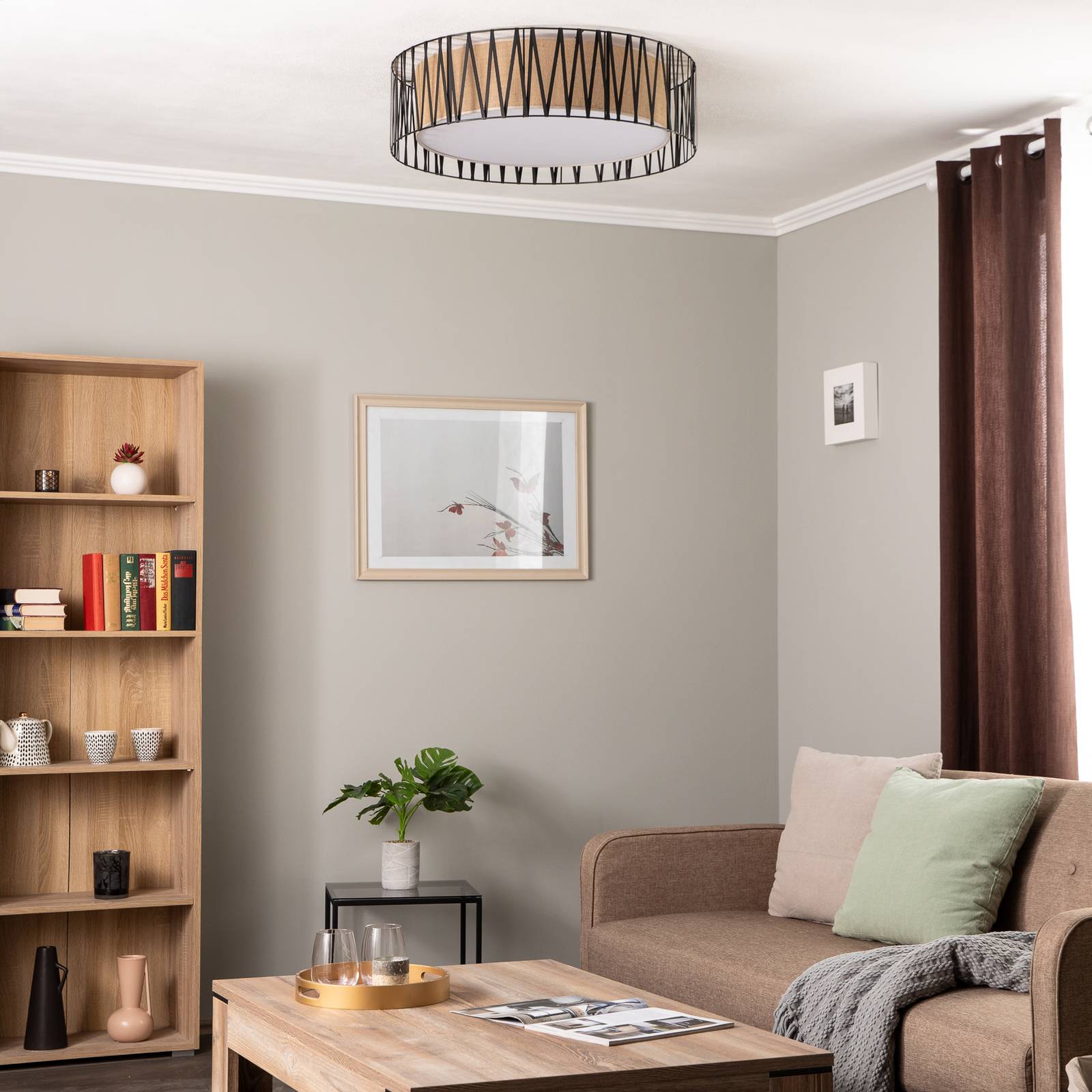 Deckenlampe Harmony TK Lighting, dimmbar, schwarz, für Wohn- / Esszimmer, Metall, Modern, Deckenlampe