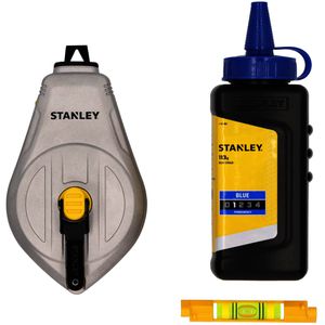 Stanley Schlagschnur STHT47111-0, Set, 113g blaue Kreide, aus Aluminium, Schnurlänge 30m