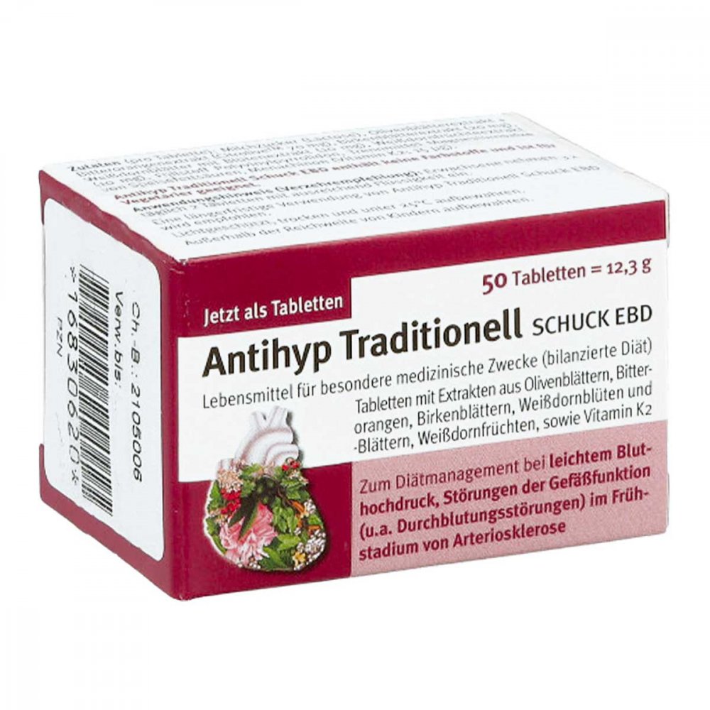 SCHUCK GmbH Arzneimittelfabrik Antihyp Traditionell Schuck Ebd Tabletten 16830620