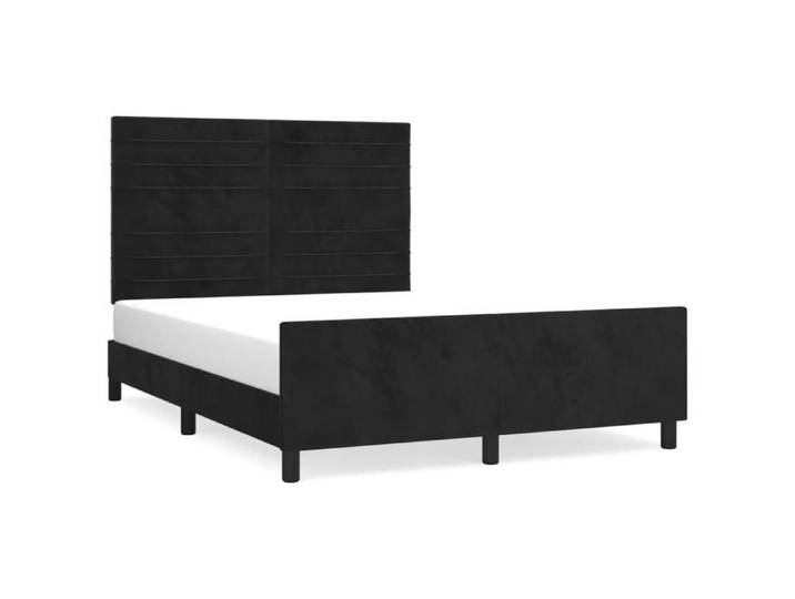 Mode Meuble de chambre - vidaxl - Cadre de lit sans matelas - noir 140x190 cm velours - pour maison N1B13446