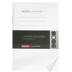 Herlitz 50034154, Monochromatisch, Weiß, A6, 80 Blätter, Erwachsener