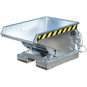 BAUER Kippbehälter EXPO 150, für Stapler, 0,15 m³, verzinkt, 750 kg