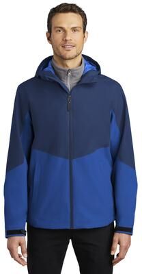 Port Authority J406 Tech Rain Jacket in Estate Blue/Cobalt Blue size XS   Polyester