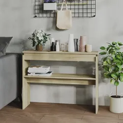 vidaXL Konsolentisch Sonoma-Eiche 102x30x80 cm Spanplatte