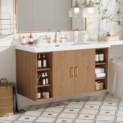 GREATPLANINC Floating Bathroom Vanity - 42 Inch