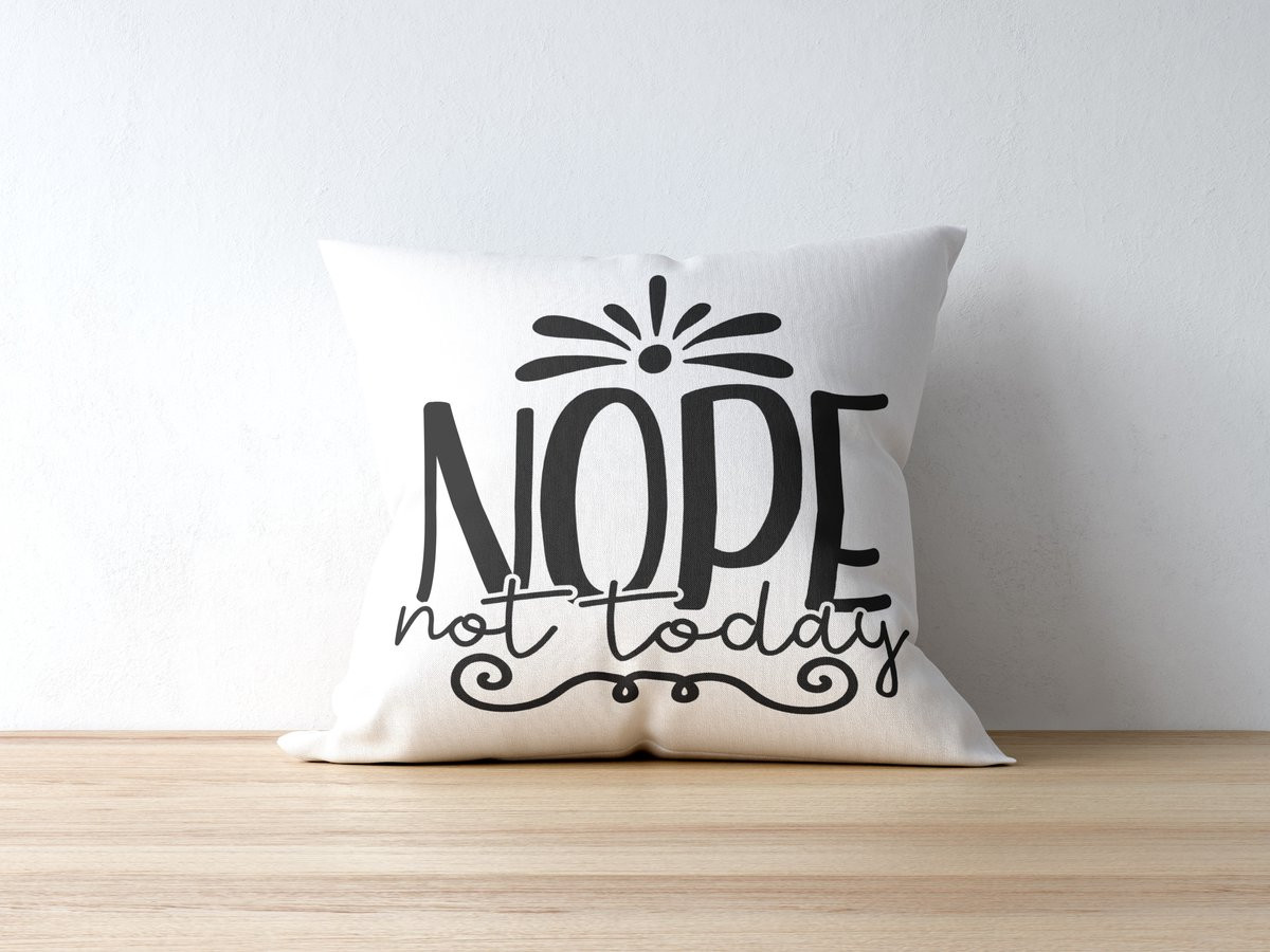 Sierkussen Nope Not Today - Wit - 40 x 40 cm