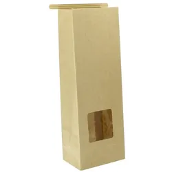 Greenuso MONOUSO - SOS-Kraftbeutel mit Verschluss und Fenster 9+6x26cm (50 Stück)