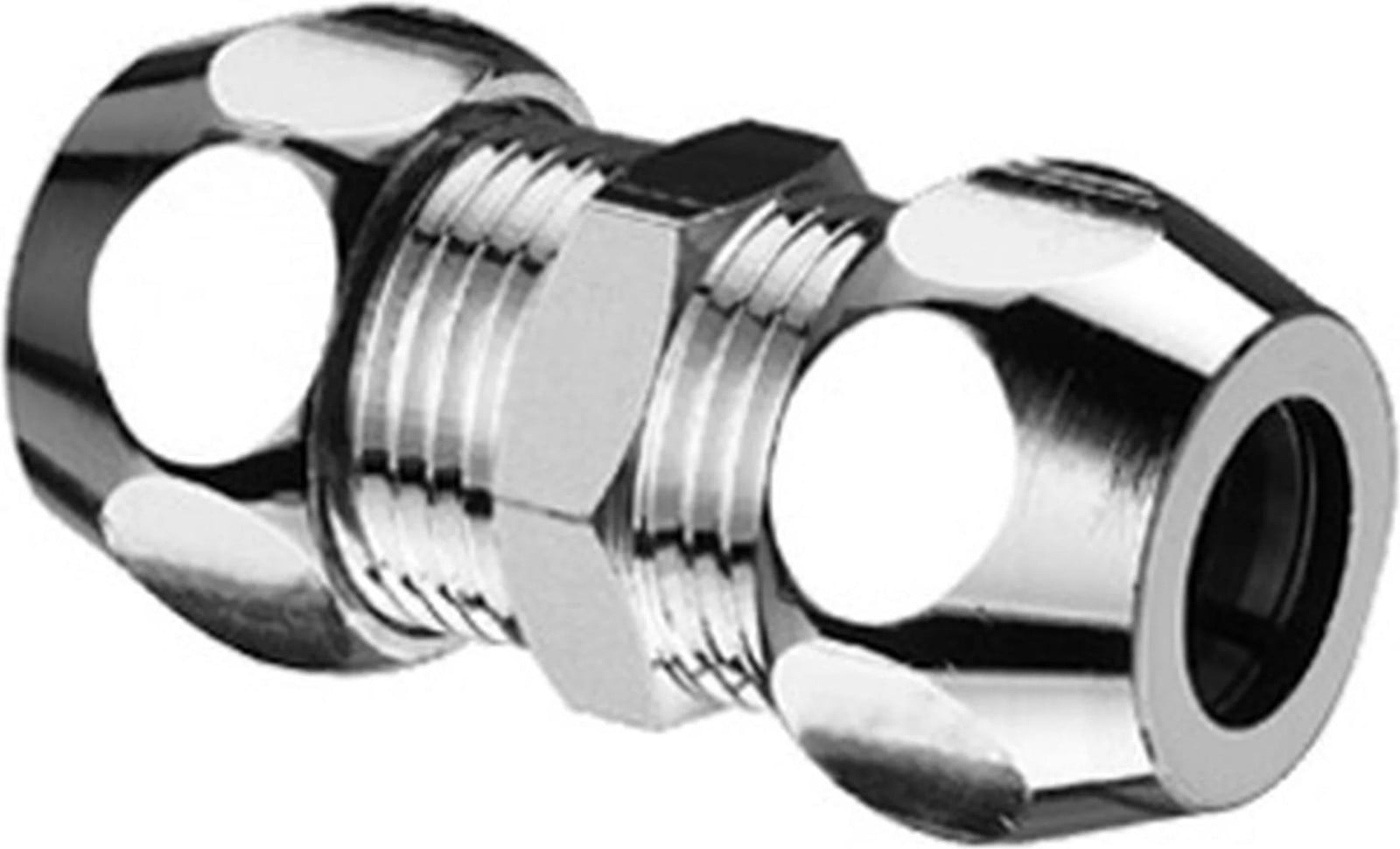 Schell aansluitstuk 1/2 inch voor 12 mm koperen buis, chroom, 1 stuk
