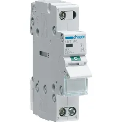Hager Ausschalter REG, 1S, 16A, 230V, Ausschalter, LED, 1TE, SBT116