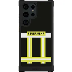 Nivocase Hülle für Samsung Galaxy S23 Ultra Stossfeste Handyhülle NIVOmax Case Schwarz Beruf Feuerwehr (Samsung Galaxy S23 Ultra), Smartphone Hülle, Schwarz
