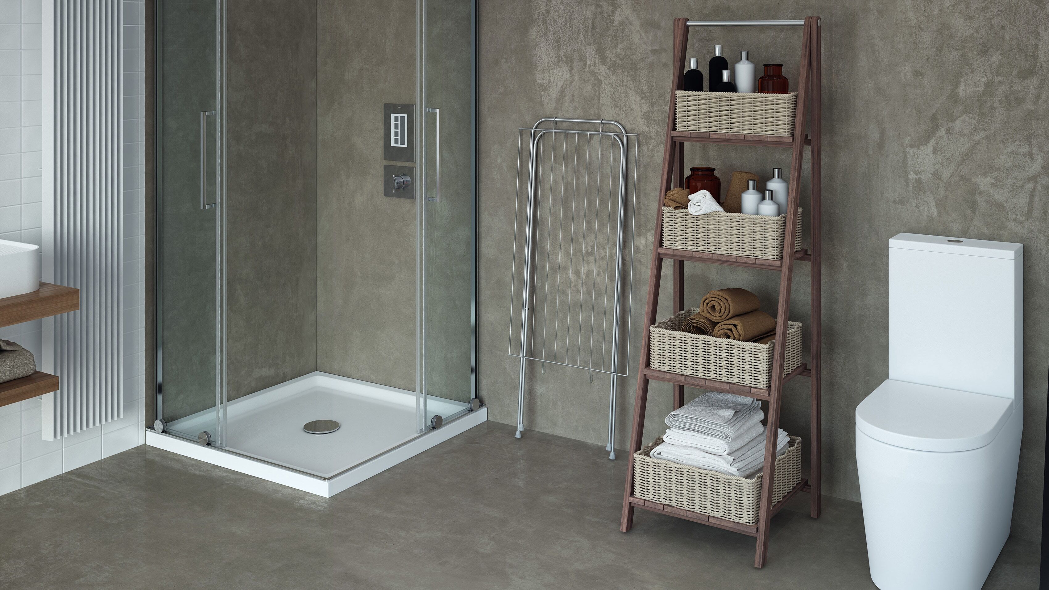 Wäscheständer BISCHOF COLOMBO "GAZZELLA", silber (silberfarben), B:94cm H:87cm T:51cm, Stahl, Wäscheständer, Wäscheständer, 10 m Trockenlänge, pulverlackierter Stahl, platzsparend klappbar