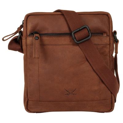 Shopper SANSIBAR "SANSIBAR Damen, Herren echt Leder", Damen, Gr. B/H/T: 26cm x 22cm x 7cm onesize, braun, Leder, gepflegt, Taschen Shopper, echt Leder