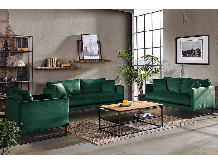 Sessel Maronen Grün Samt Ravi 72 x 78 x 84cm
