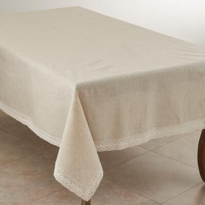 Saro Lifestyle Classic Lace Border Tablecloth